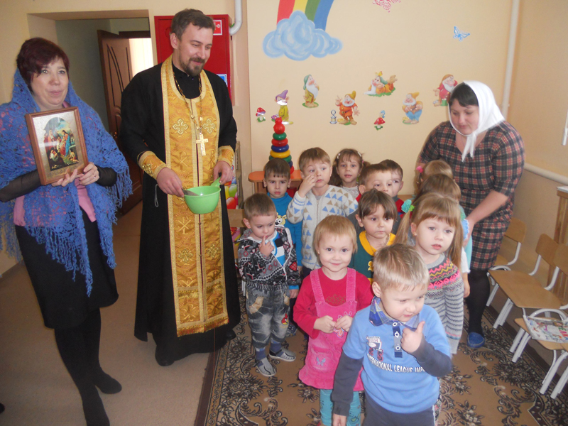 Благословение детей и освящение детского сада в Унече