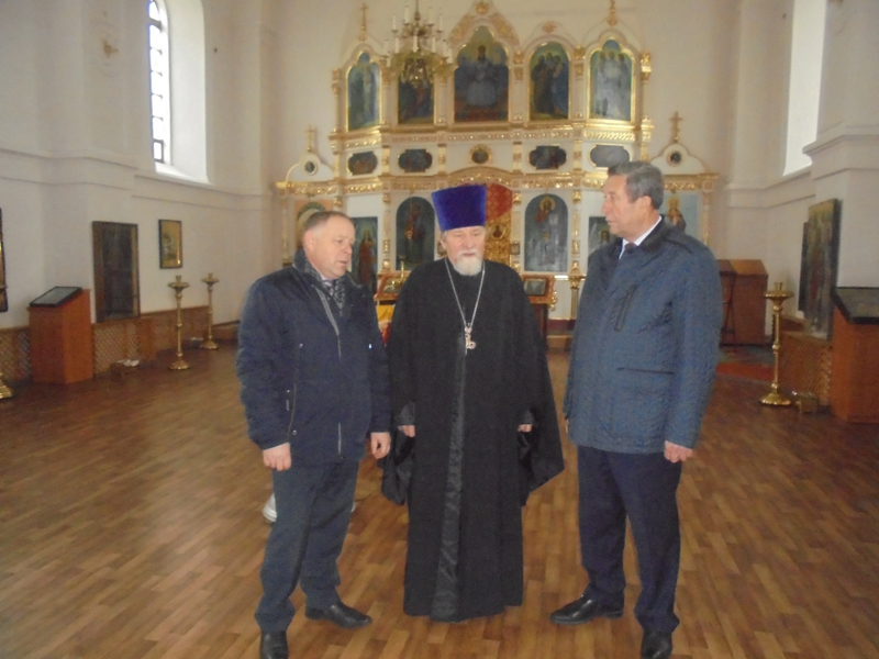 Председатель Брянской областной Думы В.И. Попков с рабочим визитом посетил храмовый комплекс Успенского собора г. Мглина