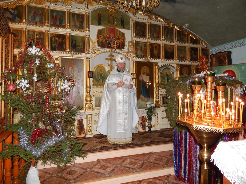 Рождество Господа нашего Иисуса Христа в Свято-Никольском храме архиерейского подворья г. Клинцы