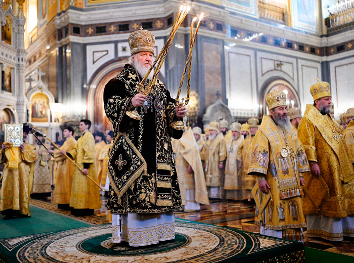 В одиннадцатую годовщину интронизации Святейшего Патриарха Кирилла в Храме Христа Спасителя совершена Божественная литургия