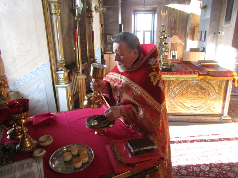 Богослужение в 6-ю неделю по Пасхе, о слепом, в Успенском храме г. Мглина