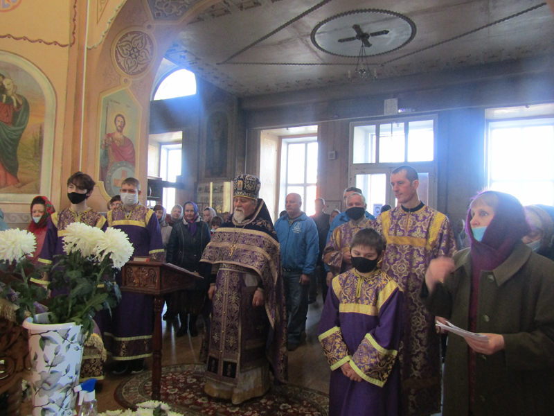 Воскресное богослужение в Неделю 4-ю Великого поста, преподобного Иоанна Лествичника в Успенском храме г. Мглина