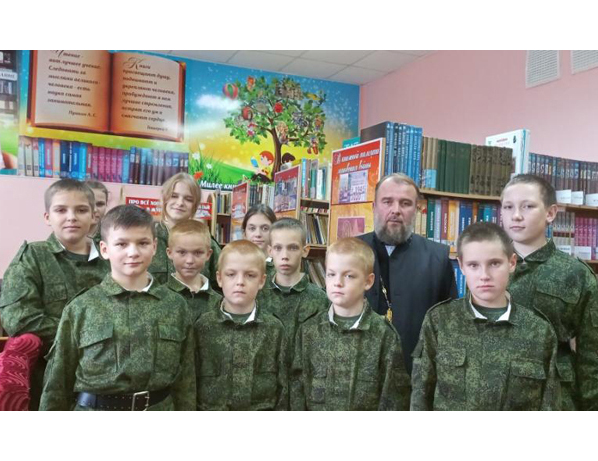 Духовно-просветительская беседа с воспитанниками Стародубского казачьего кадетского корпуса